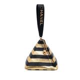 Metallic Lambskin Kheops Pyramid Clutch Black - Lab Luxury Resale