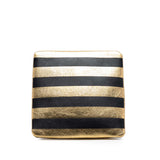 Metallic Lambskin Kheops Pyramid Clutch Black - Lab Luxury Resale