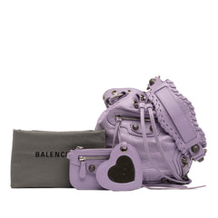 Lambskin Le Cagole Bucket Bag XS Purple - Lab Luxury Resale