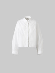 Uniqlo cotton cocoon shirt in size XL, new with tags, featuring a relaxed fit and soft cotton fabric.