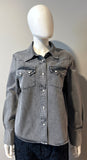 The Great The Howdy Buttoned Shirt Grey Size 1 (small) NWT - LAB