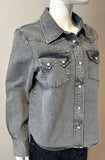 The Great The Howdy Buttoned Shirt Grey Size 1 (small) NWT - LAB