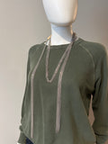 Brunello Cucinelli Leather and Hematite wrap necklace