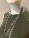 Brunello Cucinelli Leather and Hematite wrap necklace - LAB