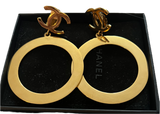 Pre-Owned Chanel Vintage gold hoop earrings Karl Lagerfeld Era - LAB