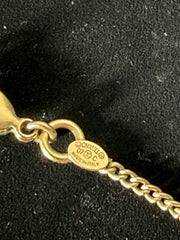 Pre-Owned Chanel Black and Silver Coco Mark Train Necklace