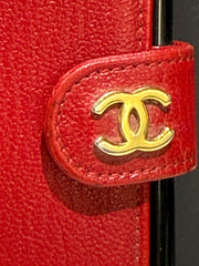 Pre-Owned Chanel Vintage Red Leather Agenda