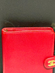 Pre-Owned Chanel Vintage Red Leather Agenda