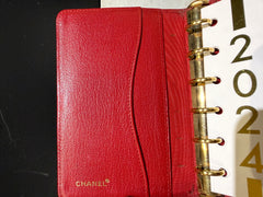 Pre-Owned Chanel Vintage Red Leather Agenda