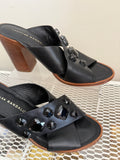 Loeffler Randall Black Mules with gems Size 8 - LAB