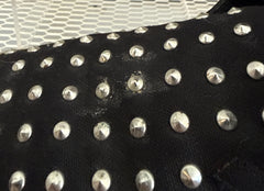 Yves Saint Laurent Espadrille Stud Boot in size 37.5, stylish shoes with stud accents and espadrille sole, displayed on a white background.