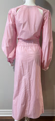 Pink Dorothee Schumacher dress with cutouts, size 2, featuring a stylish and elegant design for women.