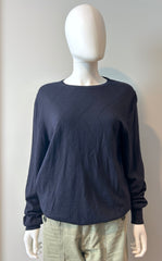 Dries Van Noten Navy Wool Sweater Large