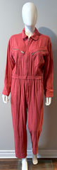 Xirena Jaymes cotton pink jumpsuit in size small, casual women's clothing with a relaxed fit and sleeveless design.