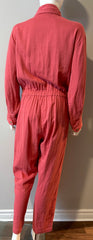 Xirena Jaymes cotton pink jumpsuit for women, size small, featuring a stylish and comfortable one-piece clothing design.