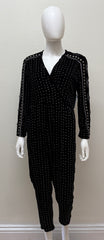 Dodo Bar Or Black Velvet Jumpsuit with Glitter