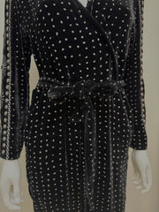 Dodo Bar Or Black Velvet Jumpsuit with Glitter