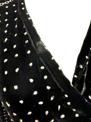 Dodo Bar Or Black Velvet Jumpsuit with Glitter