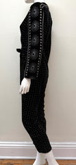 Dodo Bar Or Black Velvet Jumpsuit with Glitter
