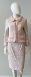Escada Pink and Blue Skirt Suit Size 4-Skirts-LAB