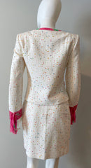 Escada skirt suit in size 4, featuring a tailored jacket and matching skirt, stylish formal clothing for women.