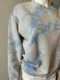 Raquel Allegra Blue Oversized Tie Dye Sweatshirt Size S-sweatshirt-LAB
