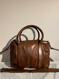Numero 10 Brown Leather Crossbody Duffle-Bags-LAB