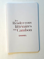Chanel lined notebook for home use with elegant design, featuring the classic Chanel logo on the cover.
