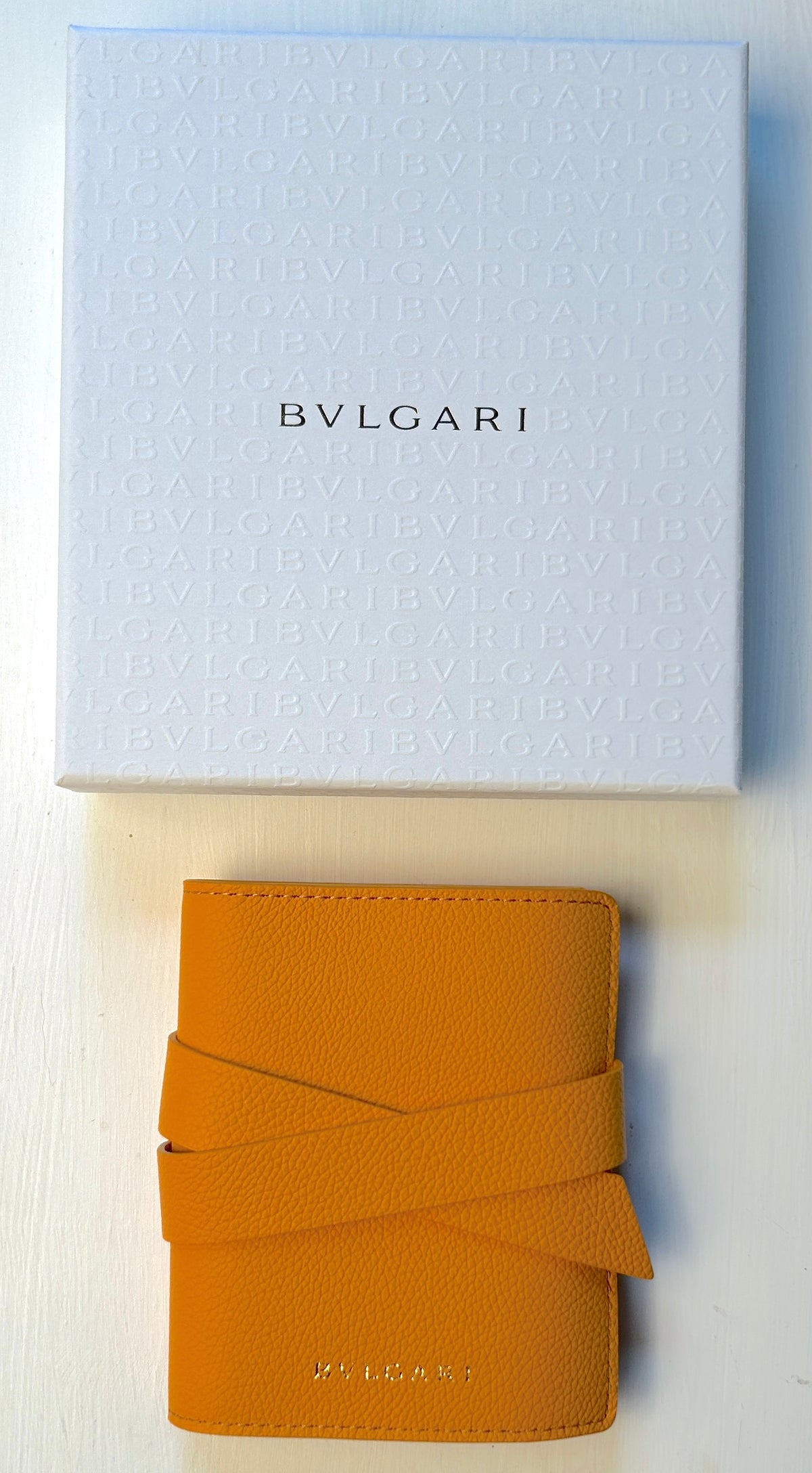 Bvlgari leather travel watch case, new in box, with compartments for storing multiple watches, luxury accessories.