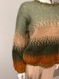 Rose Carmine Mohair Sweater Orange/Green - LAB