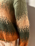 Rose Carmine Mohair Sweater Orange/Green - LAB