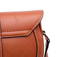 Small Calfskin Besace 16 Crossbody Brown - Lab Luxury Resale