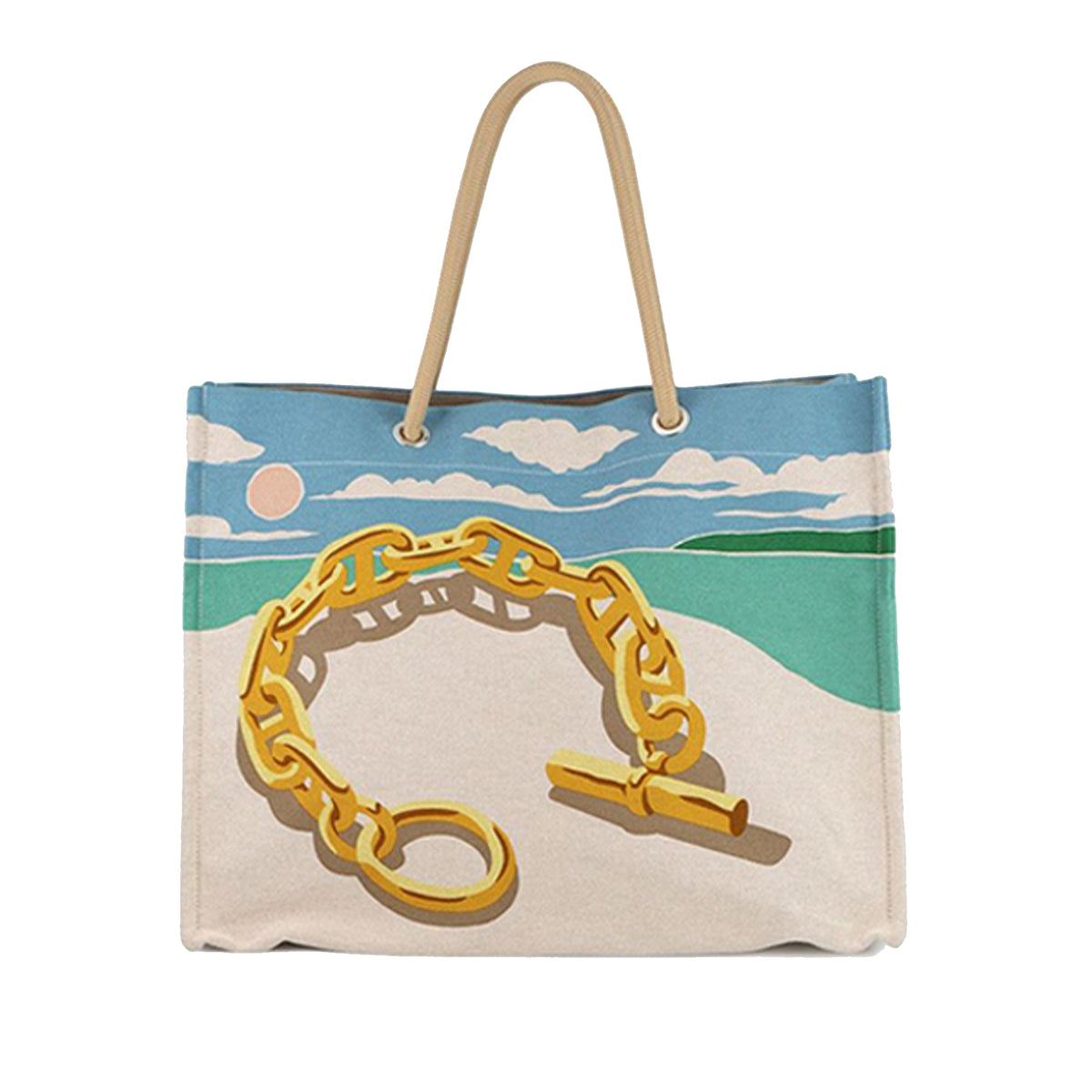 Toile Escale a la Plage Beach Bag Blue - Lab Luxury Resale