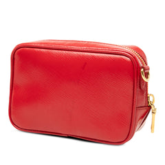 Mini Saffiano Vernice Camera Bag Red - Lab Luxury Resale