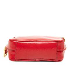 Mini Saffiano Vernice Camera Bag Red - Lab Luxury Resale