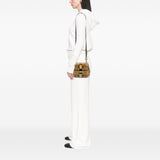 Small Python Embossed Leather Drew Crossbody Yellow - Lab Luxury Resale