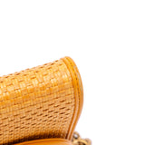 Raffia Horsebit 1955 Chain Crossbody Yellow - Lab Luxury Resale