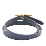 Epsom and Swift Behapi Double Tour Bracelet Blue - Lab Luxury Resale