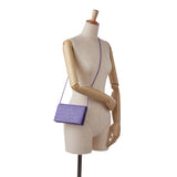 Intrecciato Wallet On Strap Purple - Lab Luxury Resale
