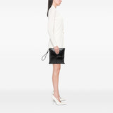 Leather Intrecciato Padded Square Pouch Black - Lab Luxury Resale
