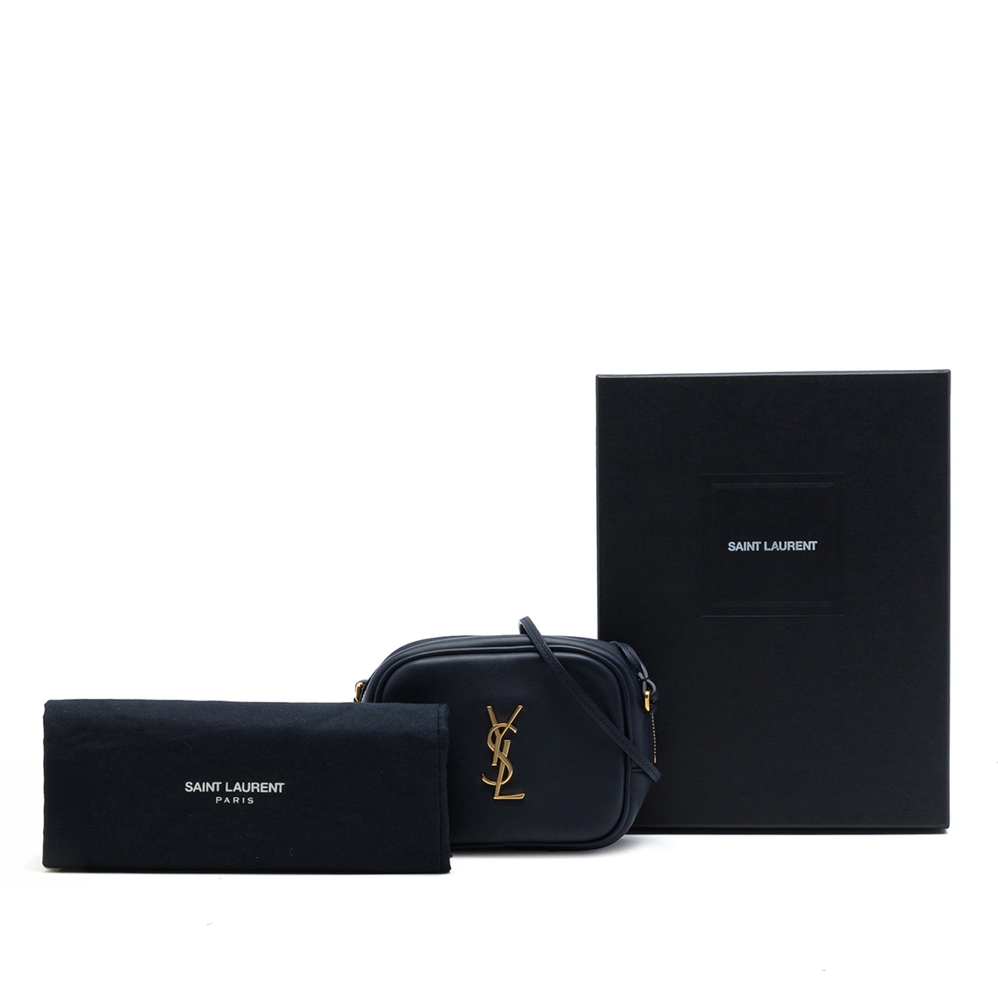 Calfskin Monogram Blogger Bag Blue - Lab Luxury Resale