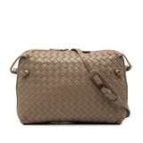 Nappa Intrecciato Nodini Crossbody Brown - Lab Luxury Resale