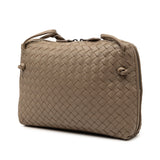 Nappa Intrecciato Nodini Crossbody Brown - Lab Luxury Resale