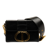 Leather 30 Montaigne Box Bag Black - Lab Luxury Resale