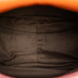 Small Grained Leather Marcie Saddle Crossbody Orange - Lab Luxury Resale