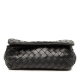 Intrecciato Flap Pouch Black - Lab Luxury Resale