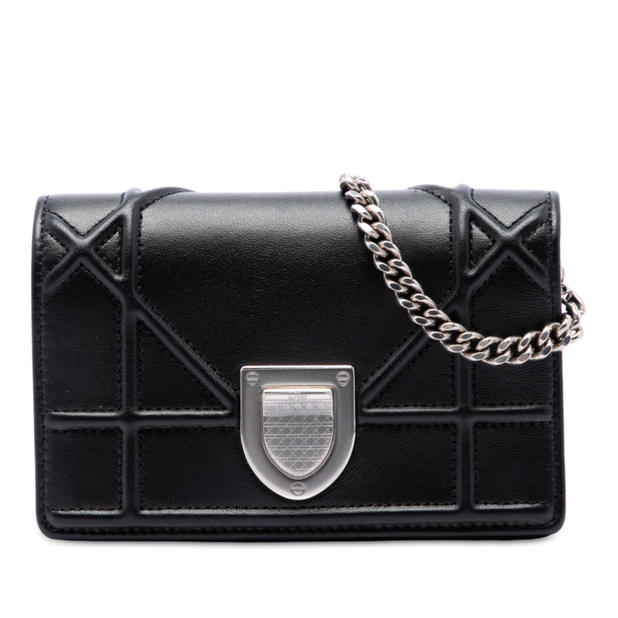 Baby Lambskin Diorama Flap Black - Lab Luxury Resale