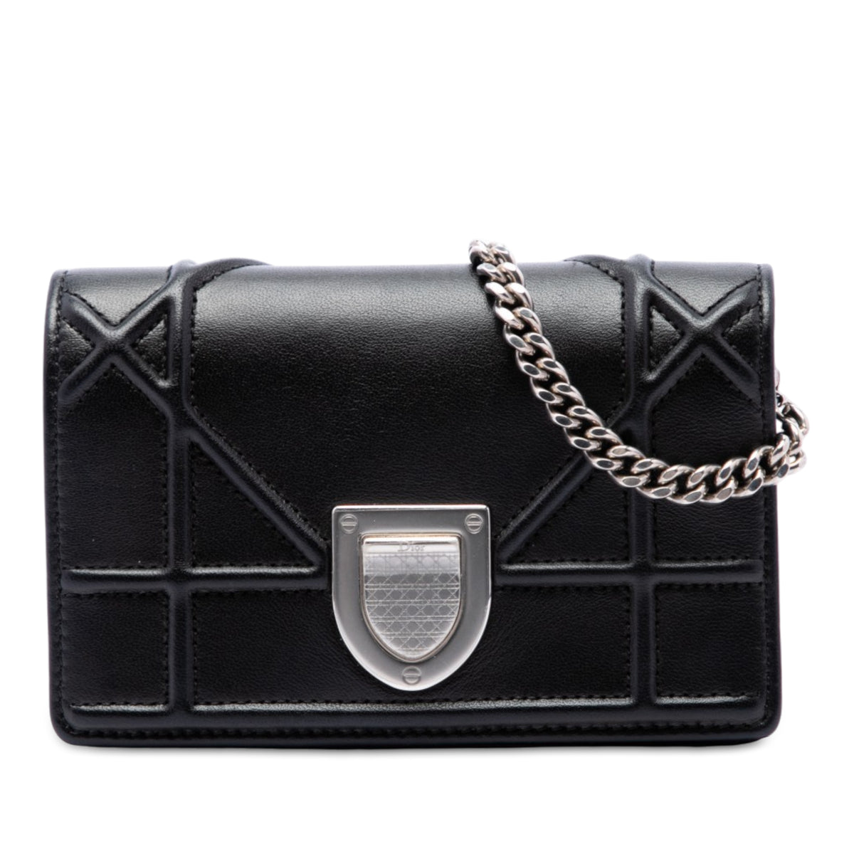 Baby Lambskin Diorama Flap Black - Lab Luxury Resale