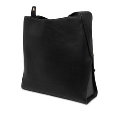 Medium Leather Belted Shoulder Bag Black - Lab Luxury Resale