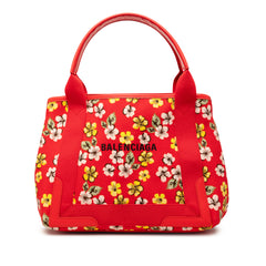 Canvas Floral Print Navy Cabas S Multi - Lab Luxury Resale